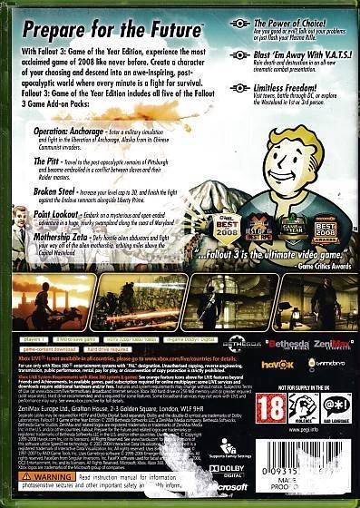 Fallout 3 Game of the Year Edition - XBOX 360 (B Grade) (Genbrug)